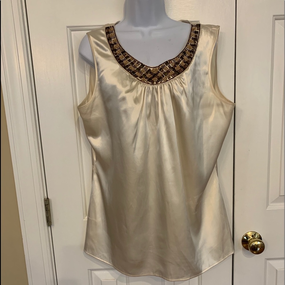 CHICO’s Jeweled Sleeveless Blouse - Sz 3